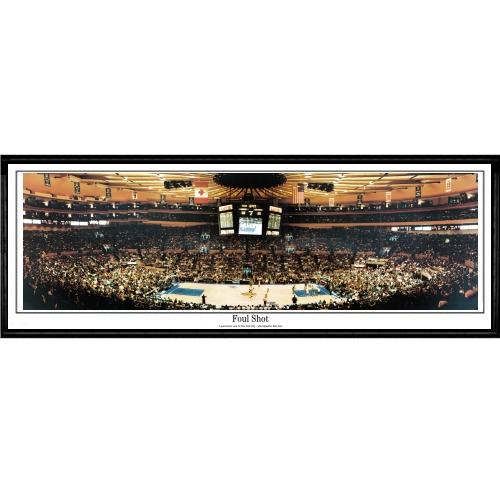 New York Knicks "foul Shot" - 13.5"x39" Standard Black Frame