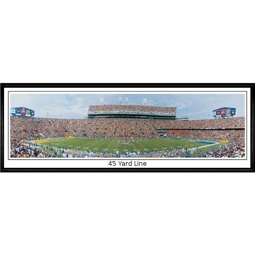 Louisiana State Tigers "45 Yard Line" - 13.5"x39" Standard Black Frame
