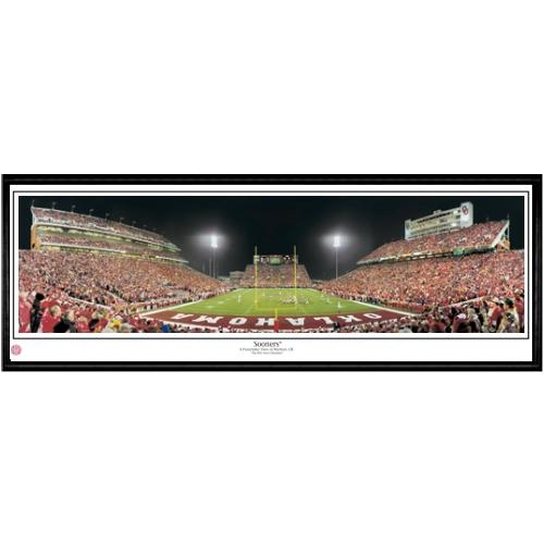 Oklahoma Sooners "sooners" - 13.5"x39" Standard Black Frame