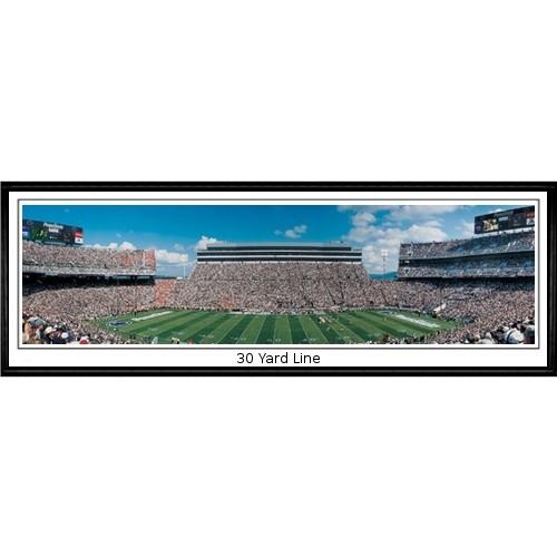 Penn State Lions "30 Yard Line" - 13.5"x39" Standard Black Frame