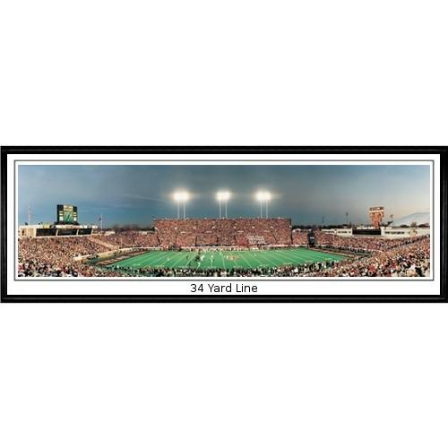 Texas Tech "34 Yard Line" - 13.5"x39" Standard Black Frame