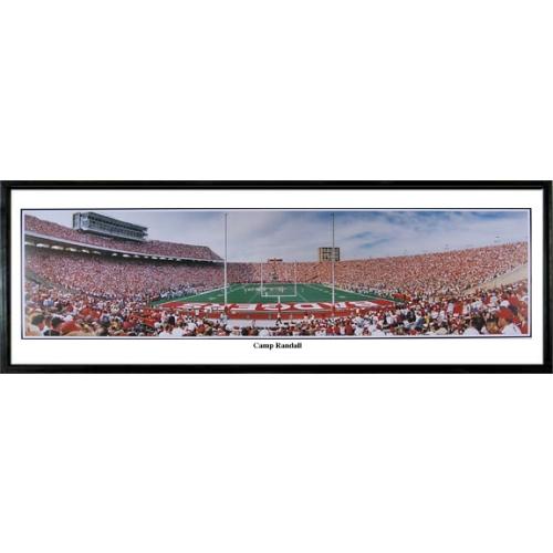 Wisconsin Badgers "camp Randall" - 13.5"x39" Standard Black Frame