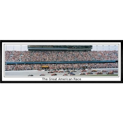 Daytona 500 "the Great American Race" - 13.5"x39" Standard Black Frame