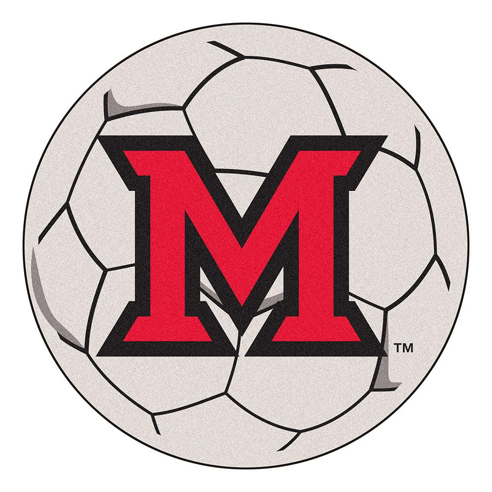 Miami Ohio Redhawks Ncaa "soccer Ball" Round Floor Mat (29")