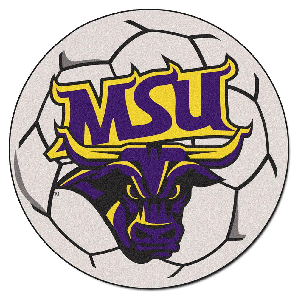 Minnesota State Mankato Mavericks Ncaa "soccer Ball" Round Floor Mat (29")