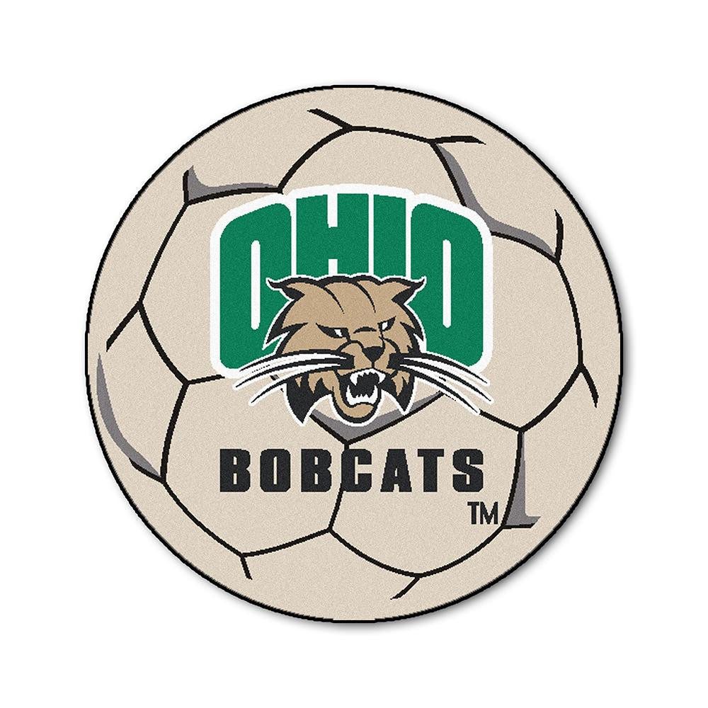 Ohio Bobcats Ncaa "soccer Ball" Round Floor Mat (29")