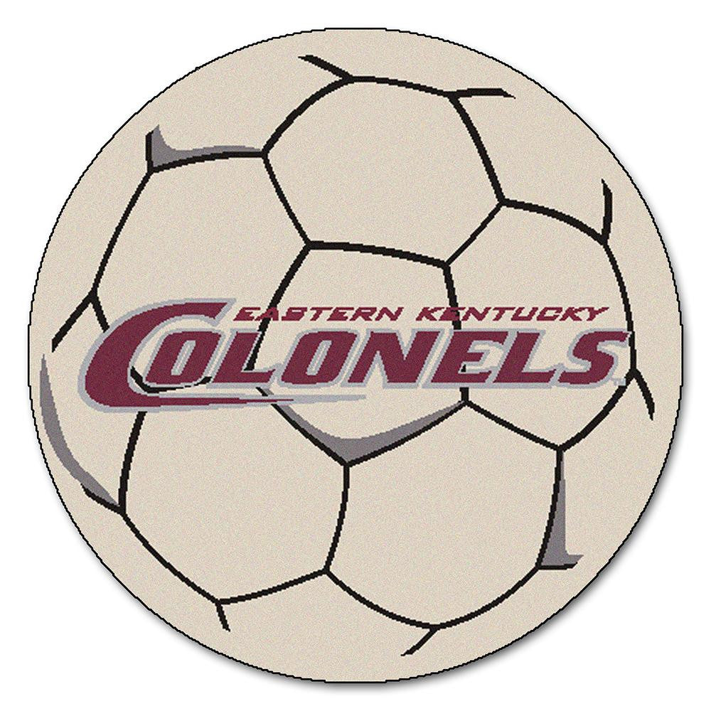 Eastern Kentucky Colonels Ncaa "soccer Ball" Round Floor Mat (29")