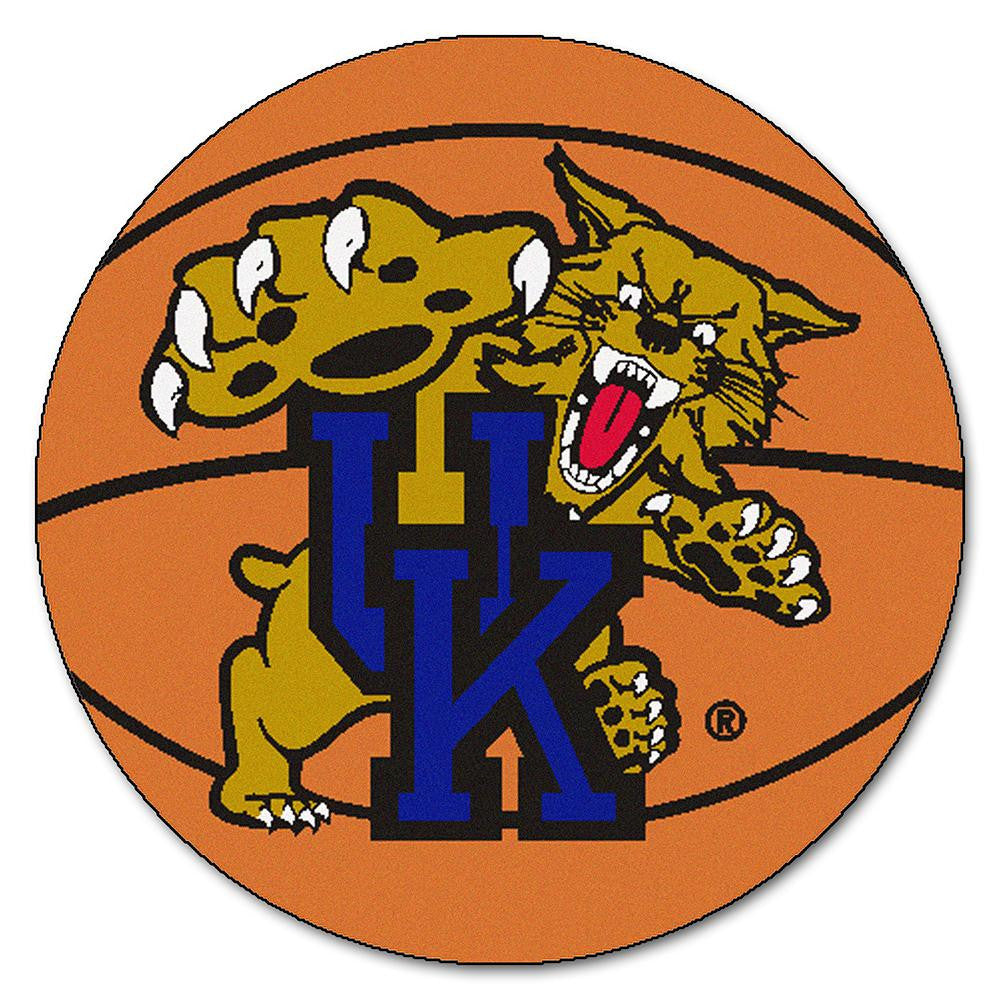 Kentucky Wildcats Ncaa "basketball" Round Floor Mat (29") Wildcat Logo