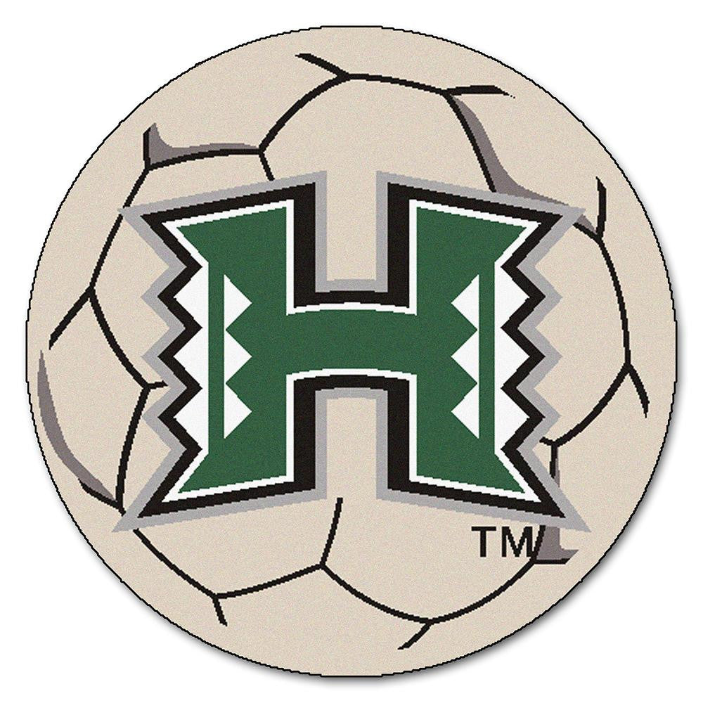 Hawaii Rainbow Warriors Ncaa "soccer Ball" Round Floor Mat (29")