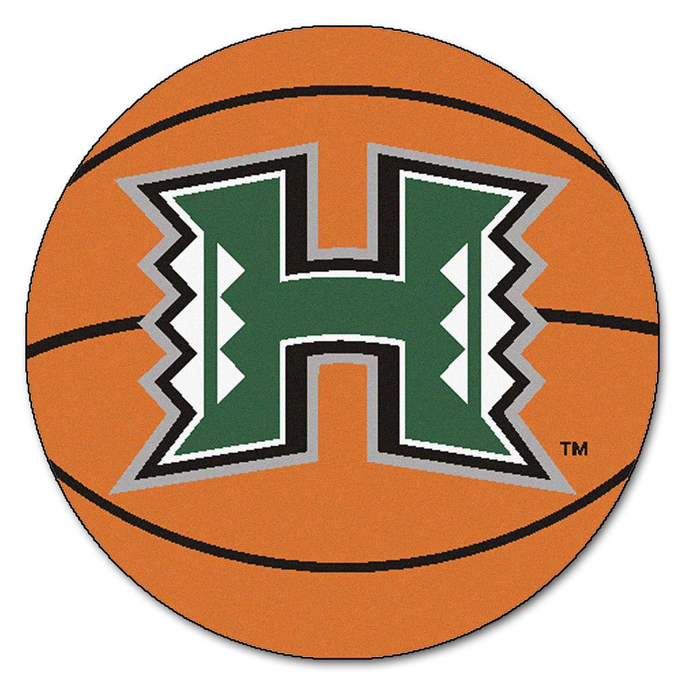 Hawaii Rainbow Warriors Ncaa "basketball" Round Floor Mat (29")