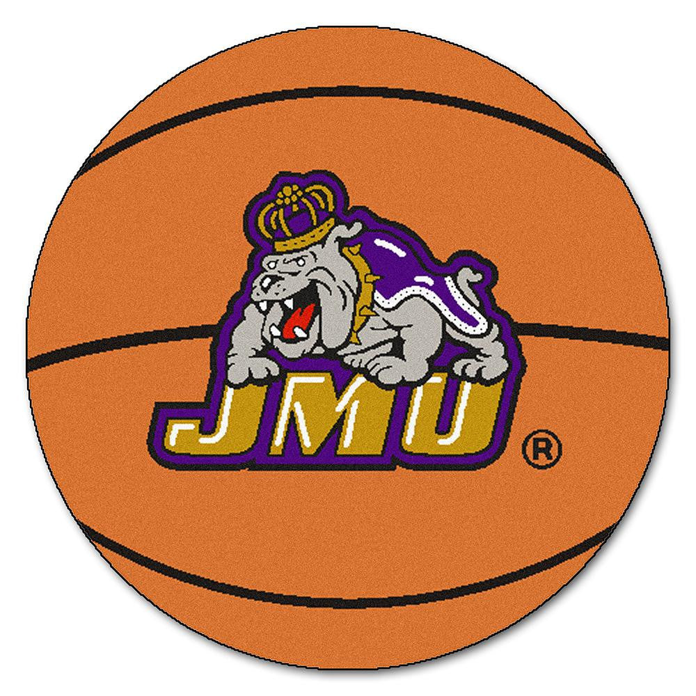 James Madison Dukes Ncaa "basketball" Round Floor Mat (29")