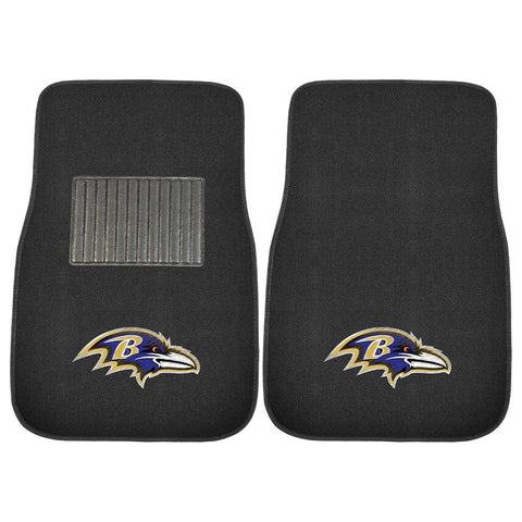 Baltimore Ravens NFL 2-pc Embroidered Car Mat Set