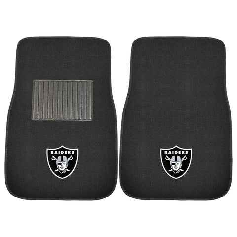 Oakland Raiders NFL 2-pc Embroidered Car Mat Set