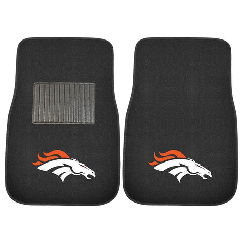 Denver Broncos NFL 2-pc Embroidered Car Mat Set