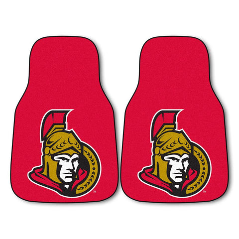 Ottawa Senators NHL 2-Piece Printed Carpet Car Mats (18x27)