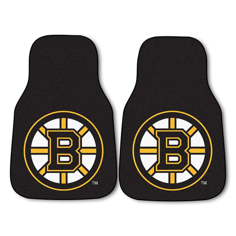 Boston Bruins NHL 2-Piece Printed Carpet Car Mats (18x27)