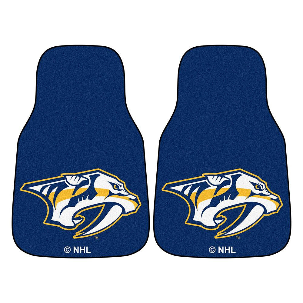 Nashville Predators NHL 2-Piece Printed Carpet Car Mats (18x27)