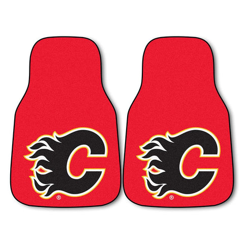Calgary Flames NHL 2-Piece Printed Carpet Car Mats (18x27)