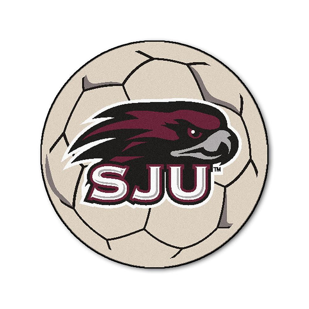 Saint Joseph's Hawks Ncaa "soccer Ball" Round Floor Mat (29")