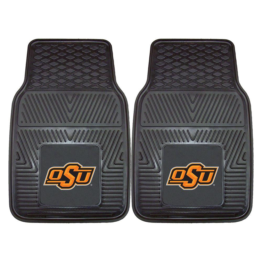 Oklahoma State Cowboys Ncaa Heavy Duty 2-piece Vinyl Car Mats (18"x27")