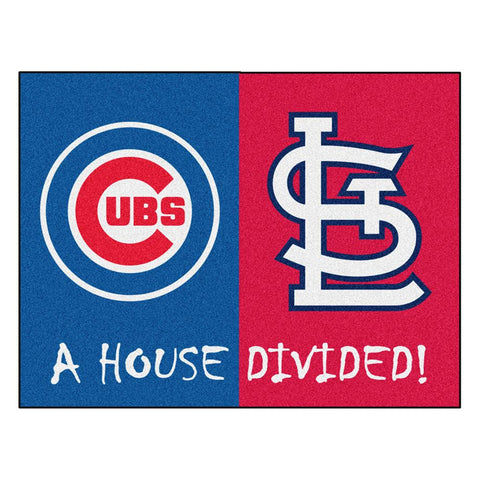 Chicago Cubs-St. Louis Cardinals MLB House Divided All-Star Floor Mat (34x45)