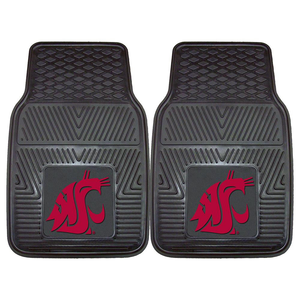 Washington State Cougars Ncaa Heavy Duty 2-piece Vinyl Car Mats (18"x27")