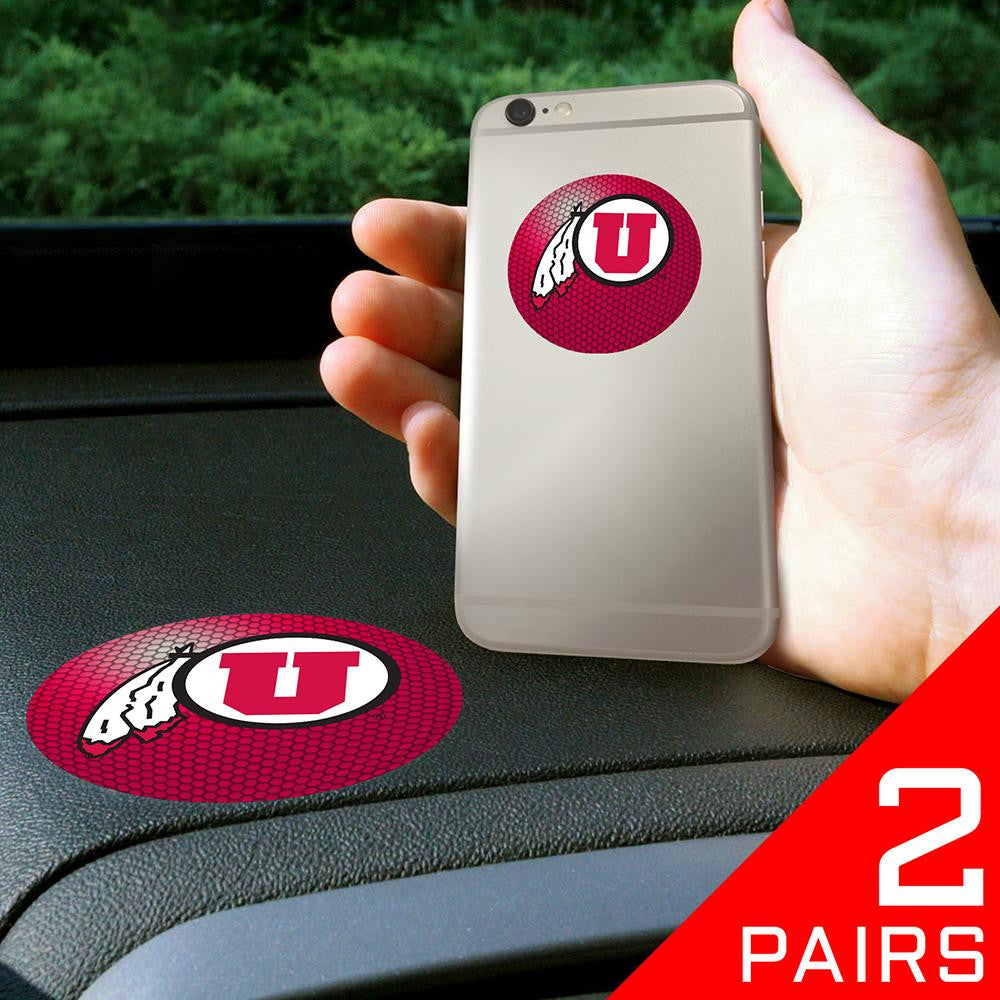 Utah Utes Ncaa "get A Grip" Cell Phone Grip Accessory (2 Piece Set)
