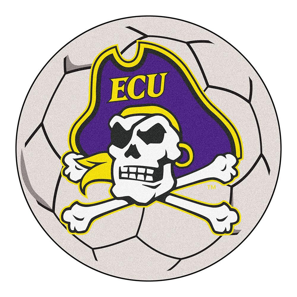 East Carolina Pirates Ncaa "soccer Ball" Round Floor Mat (29")