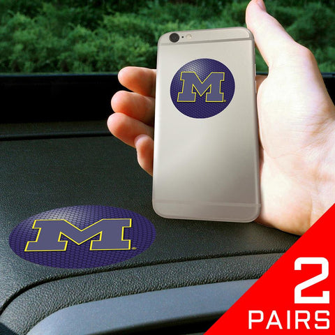 Michigan Wolverines Ncaa "get A Grip" Cell Phone Grip Accessory (2 Piece Set)