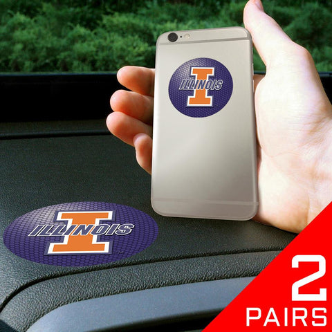 Illinois Fighting Illini Ncaa "get A Grip" Cell Phone Grip Accessory (2 Piece Set)