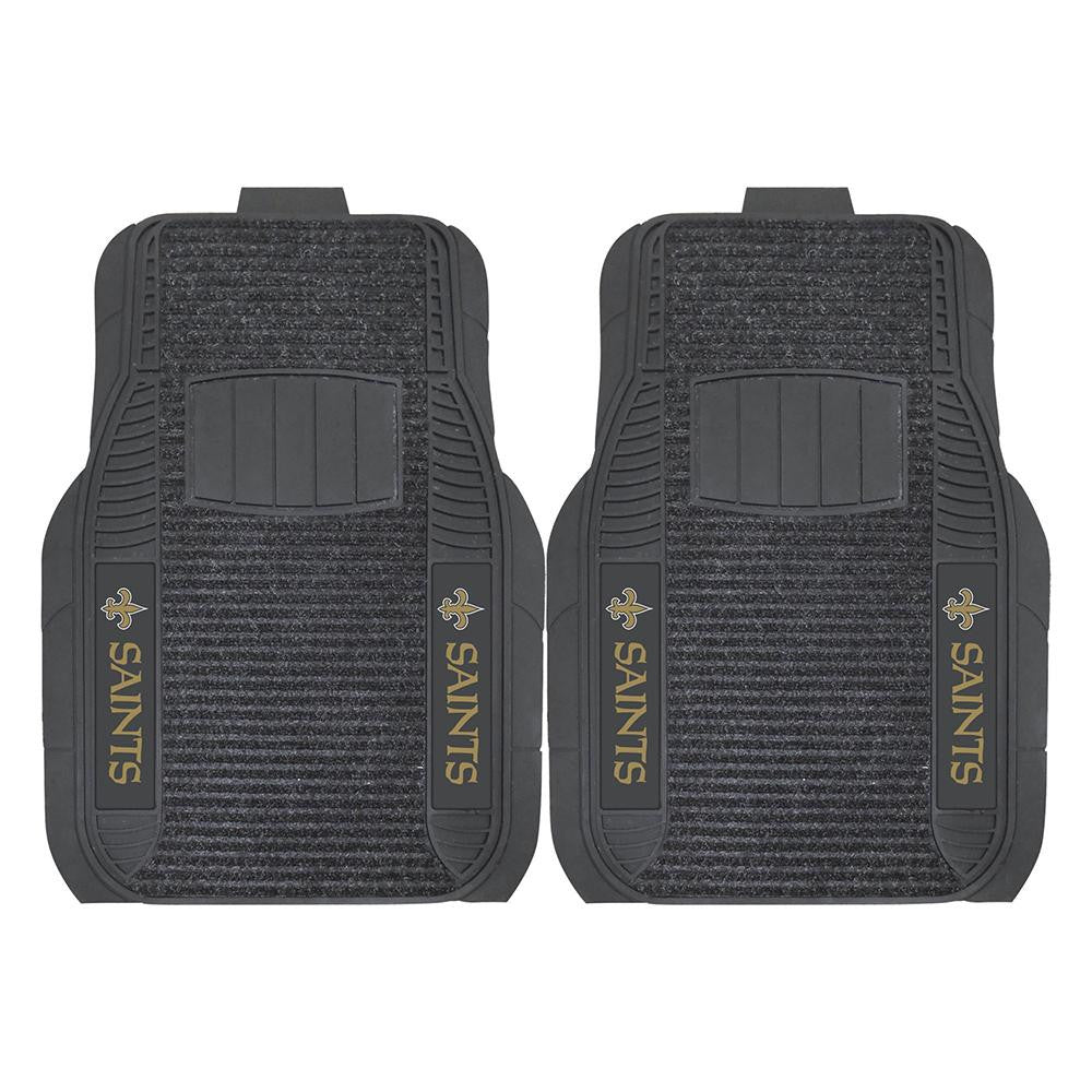 New Orleans Saints NFL Deluxe 2-Piece Vinyl Car Mats (20x27)