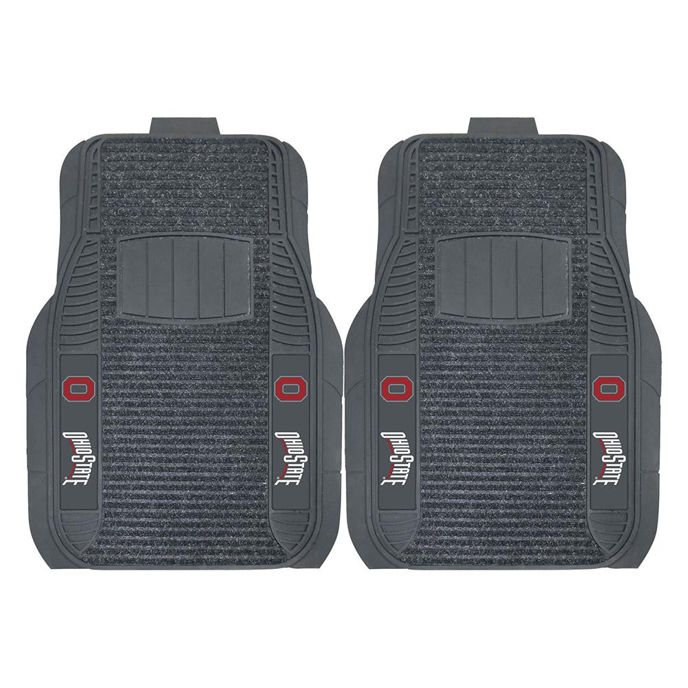 Ohio State Buckeyes Ncaa Deluxe 2-piece Vinyl Car Mats (20"x27")