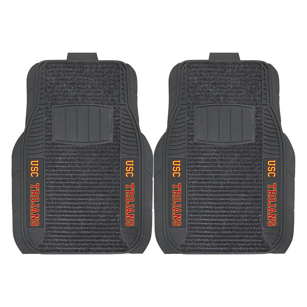 Usc Trojans Ncaa Deluxe 2-piece Vinyl Car Mats (20"x27")
