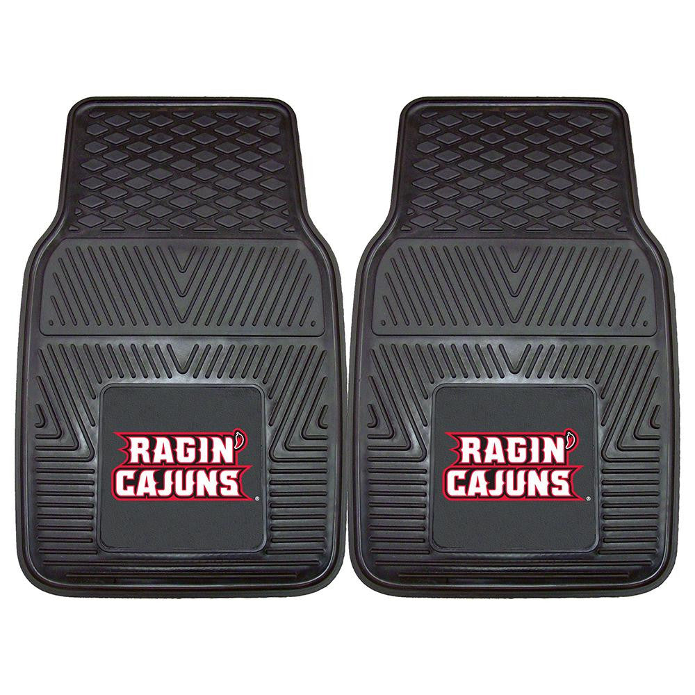 Louisiana Lafayette Ragin Cajuns Ncaa Heavy Duty 2-piece Vinyl Car Mats (18"x27")