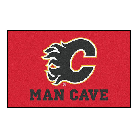 Calgary Flames NHL Man Cave Ulti-Mat Floor Mat (60in x 96in)