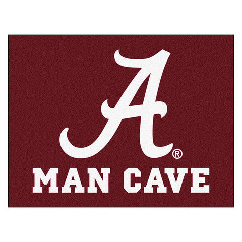 Alabama Crimson Tide Ncaa Man Cave "all-star" Floor Mat (34in X 45in)