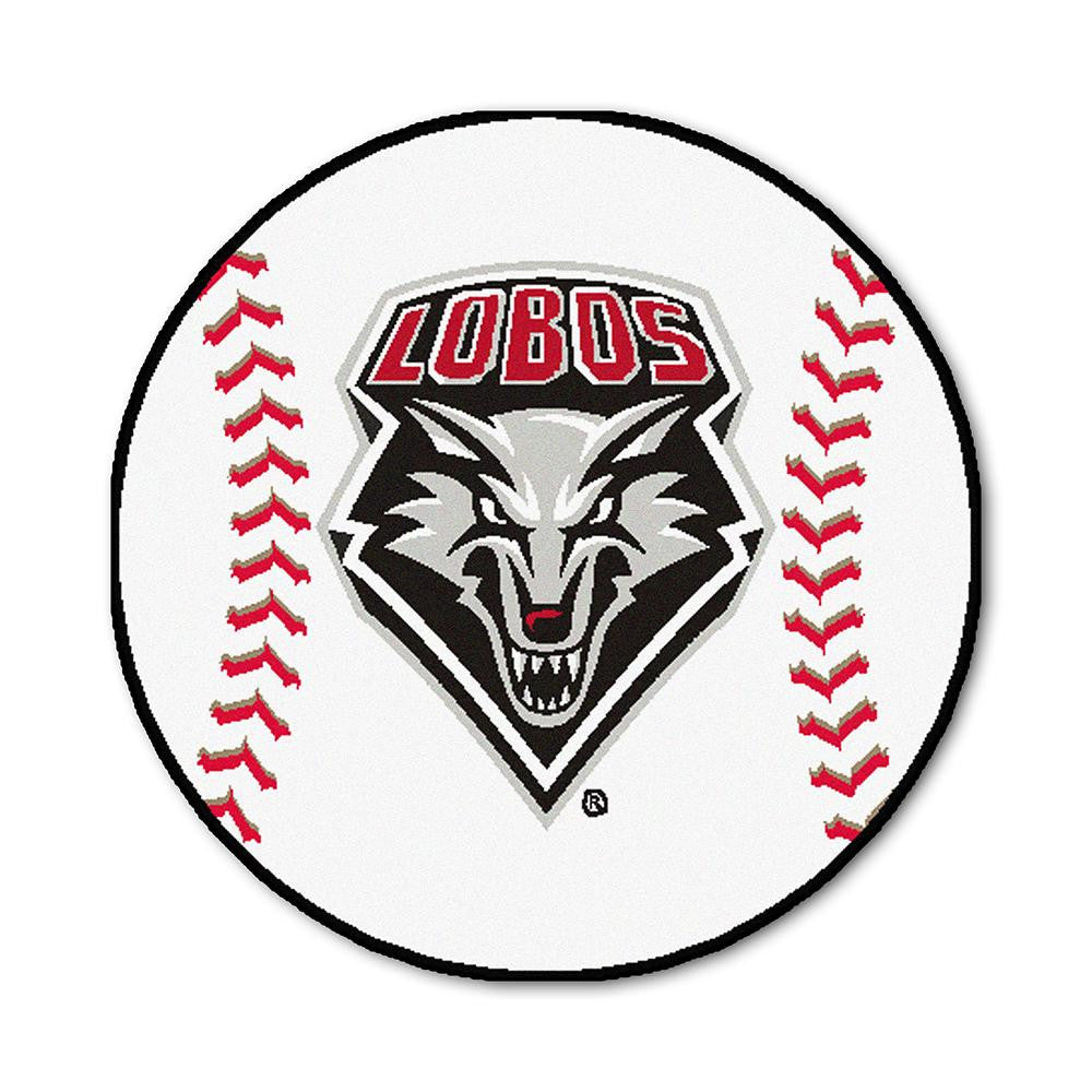 New Mexico Lobos Ncaa "baseball" Round Floor Mat (29")
