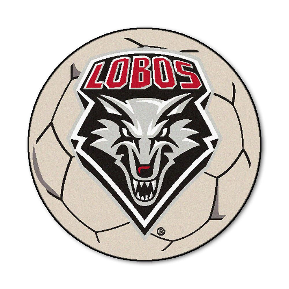 New Mexico Lobos Ncaa "soccer Ball" Round Floor Mat (29")
