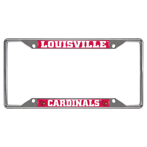 Louisville Cardinals Ncaa Chrome License Plate Frame