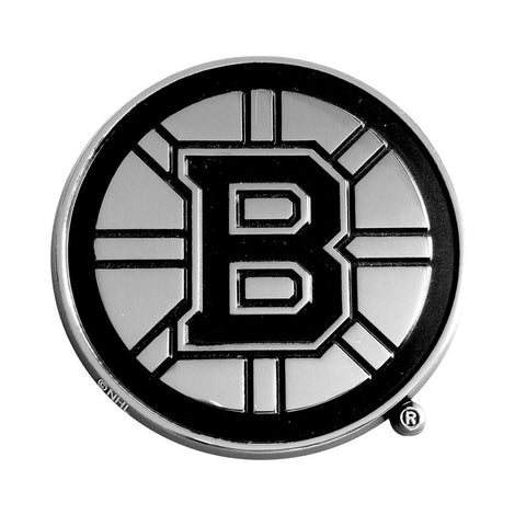 Boston Bruins NHL Chrome Car Emblem (2.3in x 3.7in)