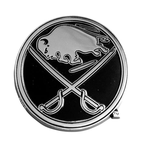 Buffalo Sabres NHL Chrome Car Emblem (2.3in x 3.7in)