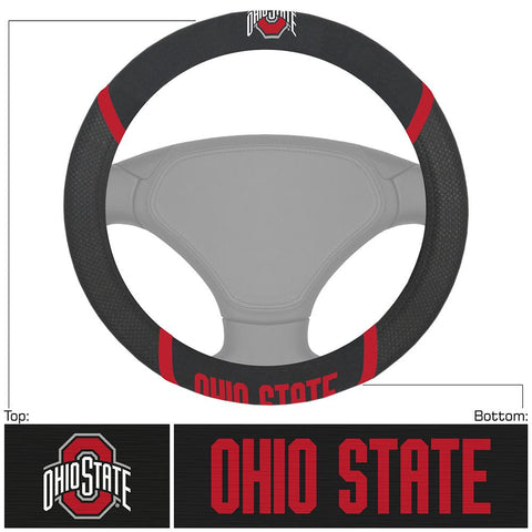 Ohio State Buckeyes Ncaa Polyester Steering Wheel Cover