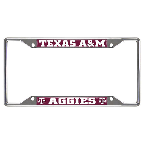 Texas A&m Aggies Ncaa Chrome License Plate Frame