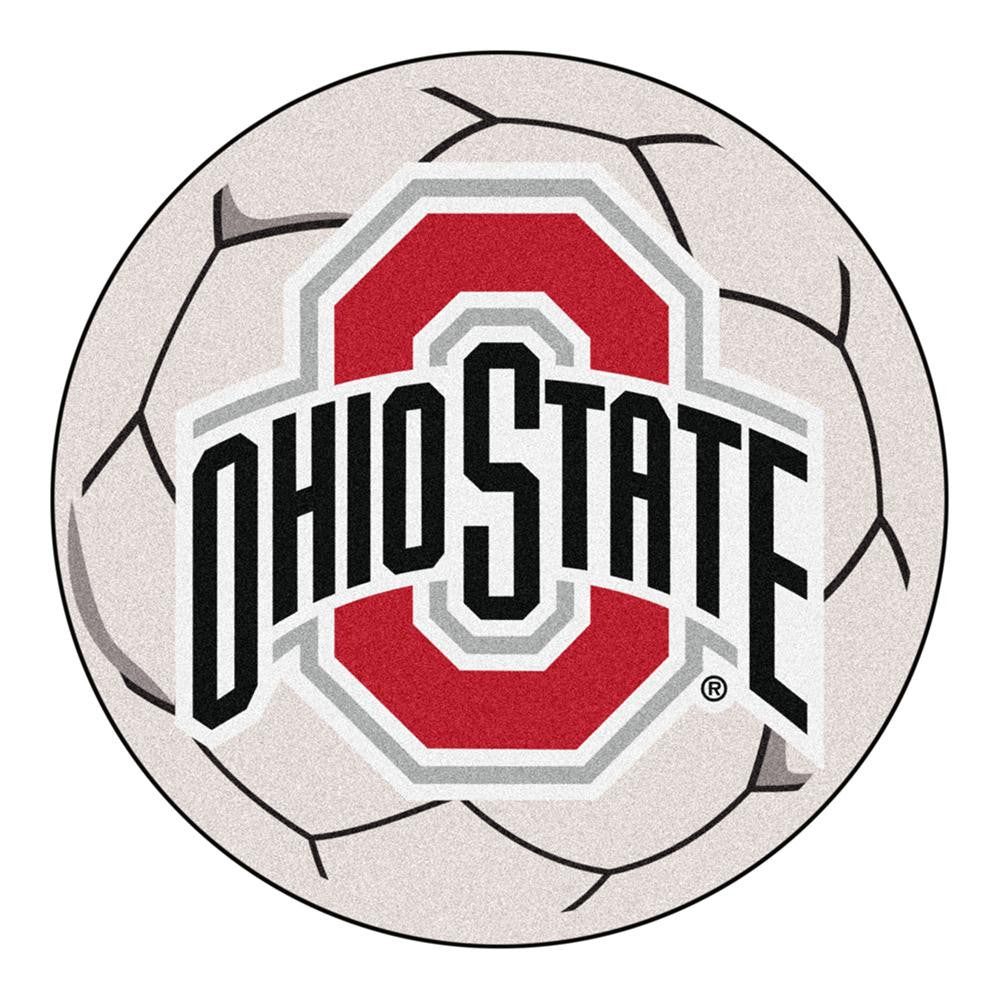 Ohio State Buckeyes Ncaa "soccer Ball" Round Floor Mat (29")