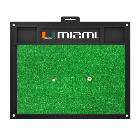 Miami Hurricanes Ncaa Golf Hitting Mat (20in L X 17in W)