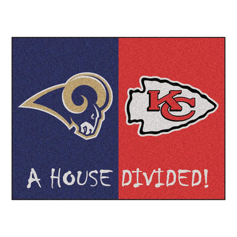 Rams - Chiefs NFL House Divided NFL All-Star Floor Mat (34x45)