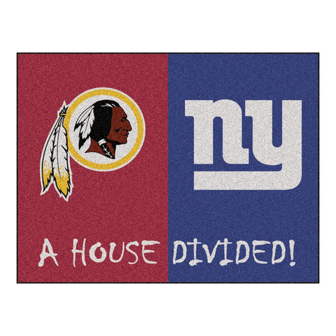 Washington Redskins-New York Giants NFL House Divided NFL All-Star Floor Mat (34x45)