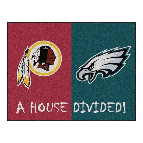 Washington Redskins-Philadelphia Eagles NFL House Divided NFL All-Star Floor Mat (34x45)