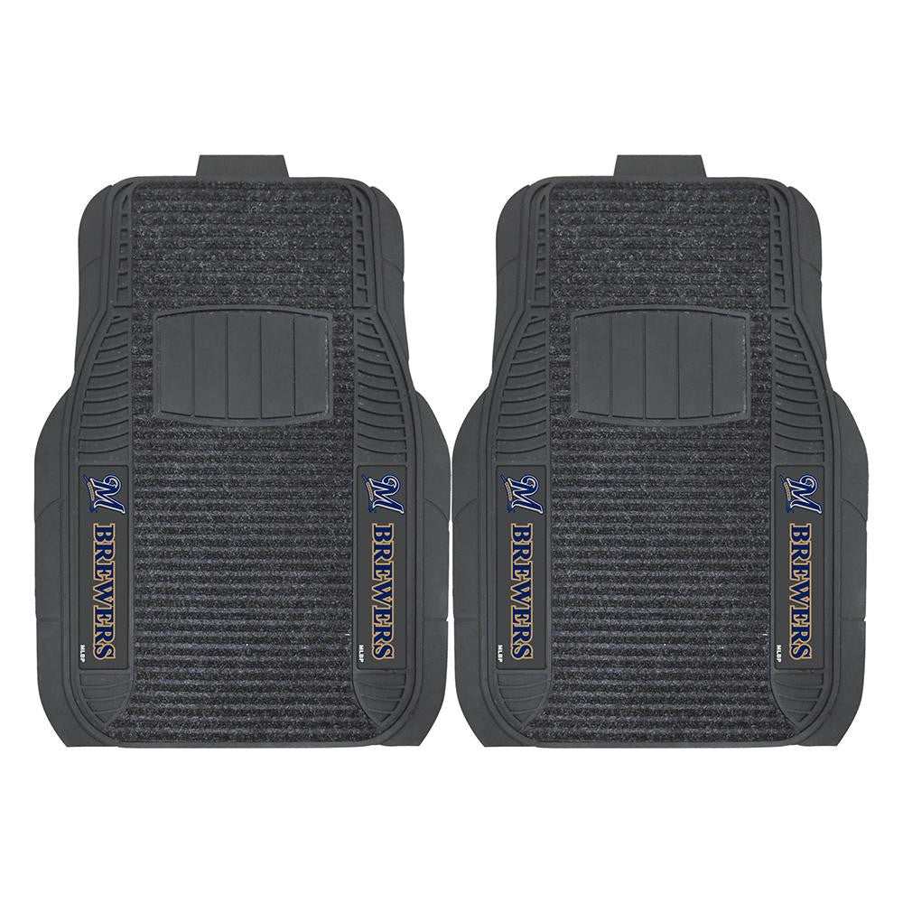 Milwaukee Brewers MLB Deluxe 2-Piece Vinyl Car Mats