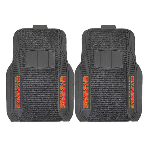Us Marines Armed Forces Deluxe 2-piece Vinyl Car Mats
